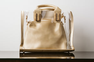 MUNOPA HANDBAG - Metallic Gold & White